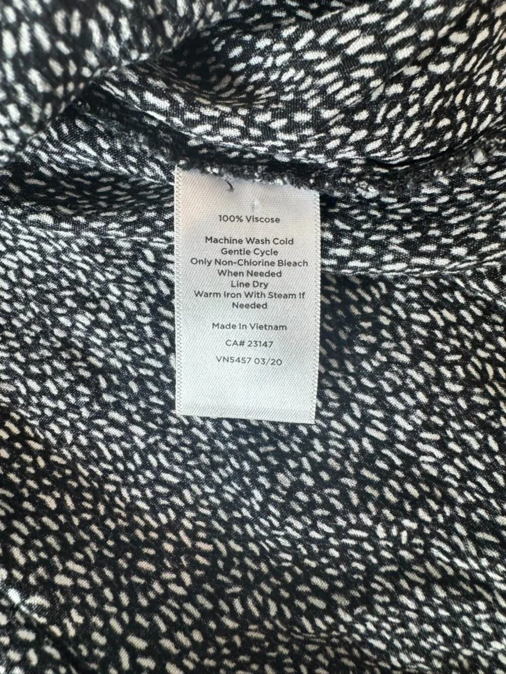 Talbots Black Polka Dot Button Front Tiered Midi Skirt Size XL Elastic Waist K34